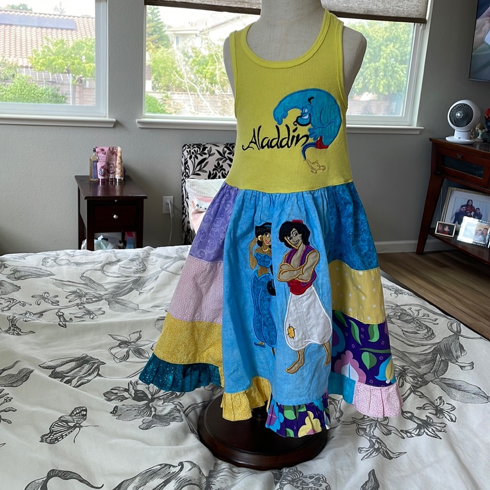 Hand made Disney embroidery apliques characters Aladdin